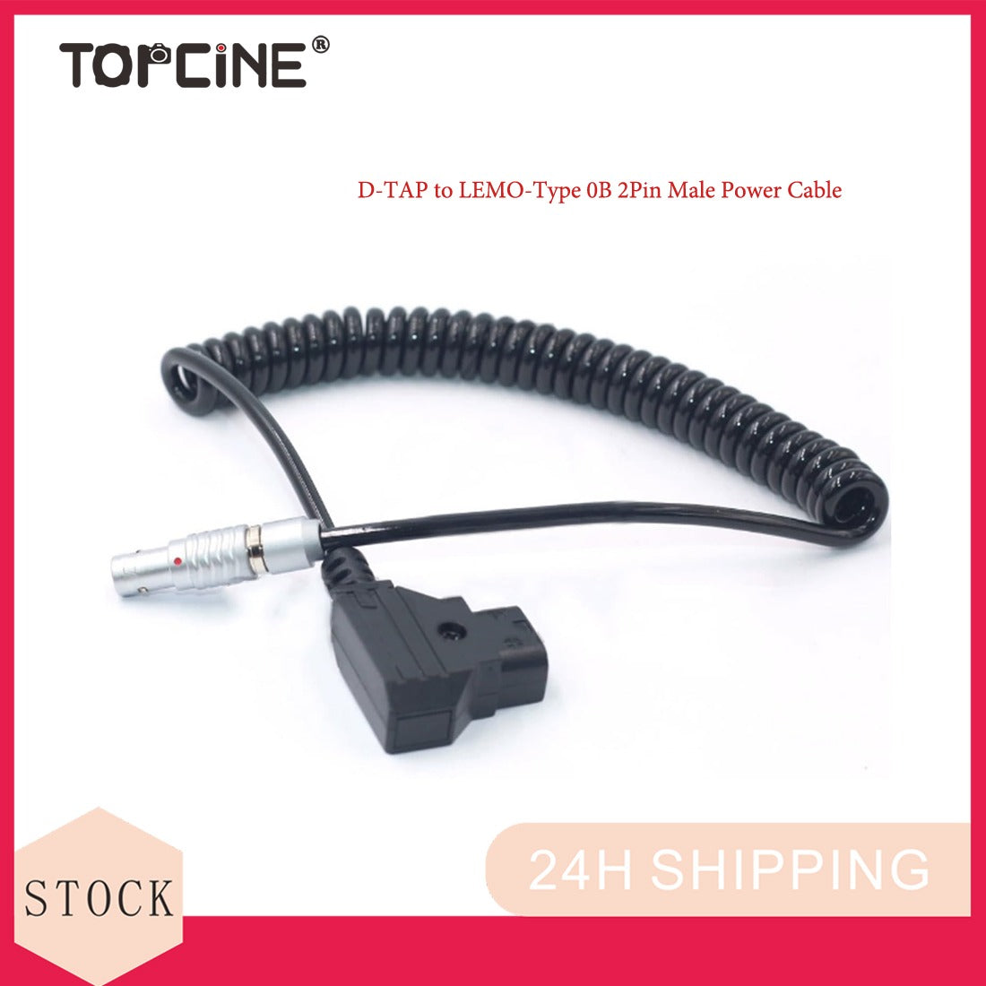 D-TAP to LEMO-Type 0B 2Pin Male Power Cable for Anton Bauer Teradek Bond ZCam SmallHD RED Komodo DJI Ronin RSC RS2 RS3 Pro Stabilizer Paralinx Preston Transvideo Offhollywood Switronix Panasonic