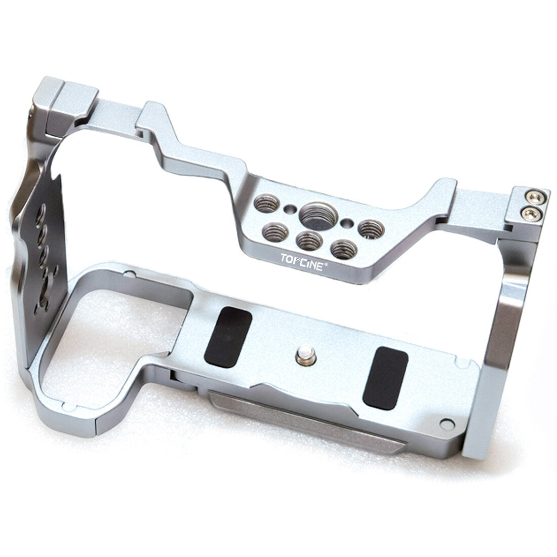 Topcine XS20 Cage for Fujifilm X-S20 Camera,Fujifilm X-S20 Camera Cage with Cold Shoe mount on top for compact microphone / video light  TOPCINE Silver