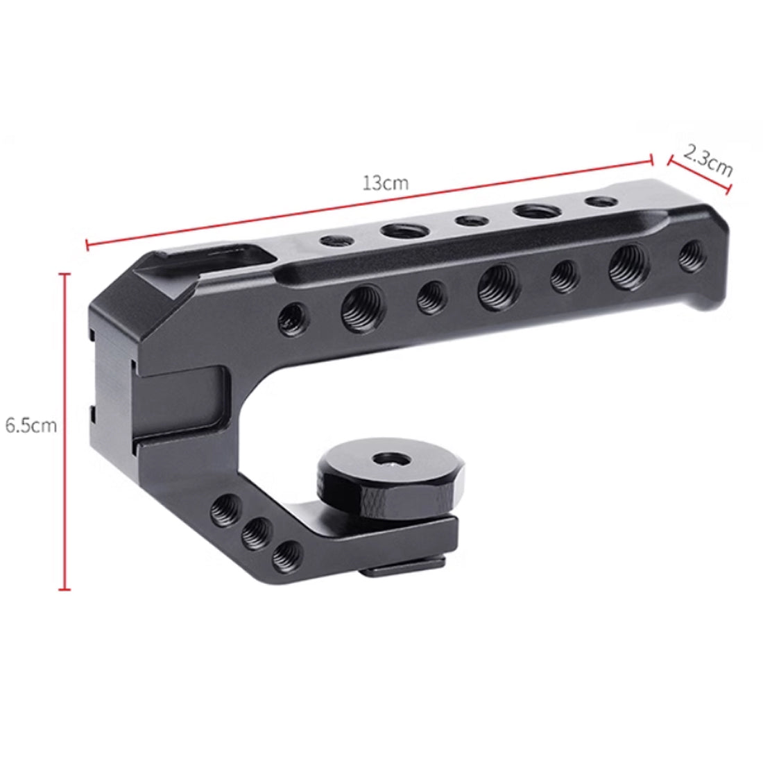 Topcine Universal DSLR Camera Top Handle Camera Top Cheese Handle Grip Universal Video Stabilizing Rig with Three Cold Shoe Adapters and Plenty 1/4", 3/8" Screw Thread  TOPCINE