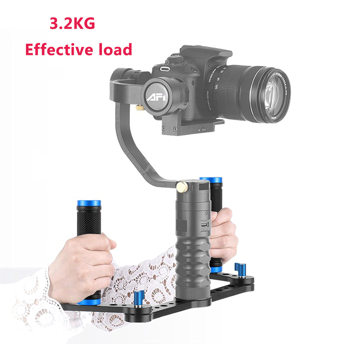 Topcine Dual Handle Grip Camera Stabilizer Three-Axis Gimbal Stabilizer for DSLR Camera load,Support Multi-Angle Conversion TOPCINE