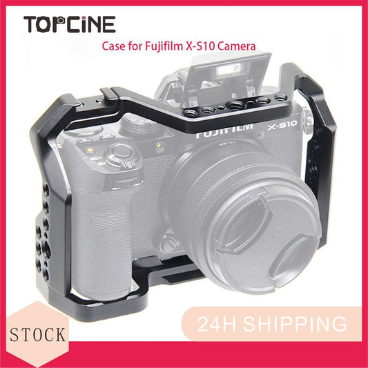 Topcine Camera Cage for Fujifilm X-S10,Fujifilm XS10 Camera Full Case with Cold  Shoe Mount on Top for Compact Microphone Video Light camera cage TOPCINE