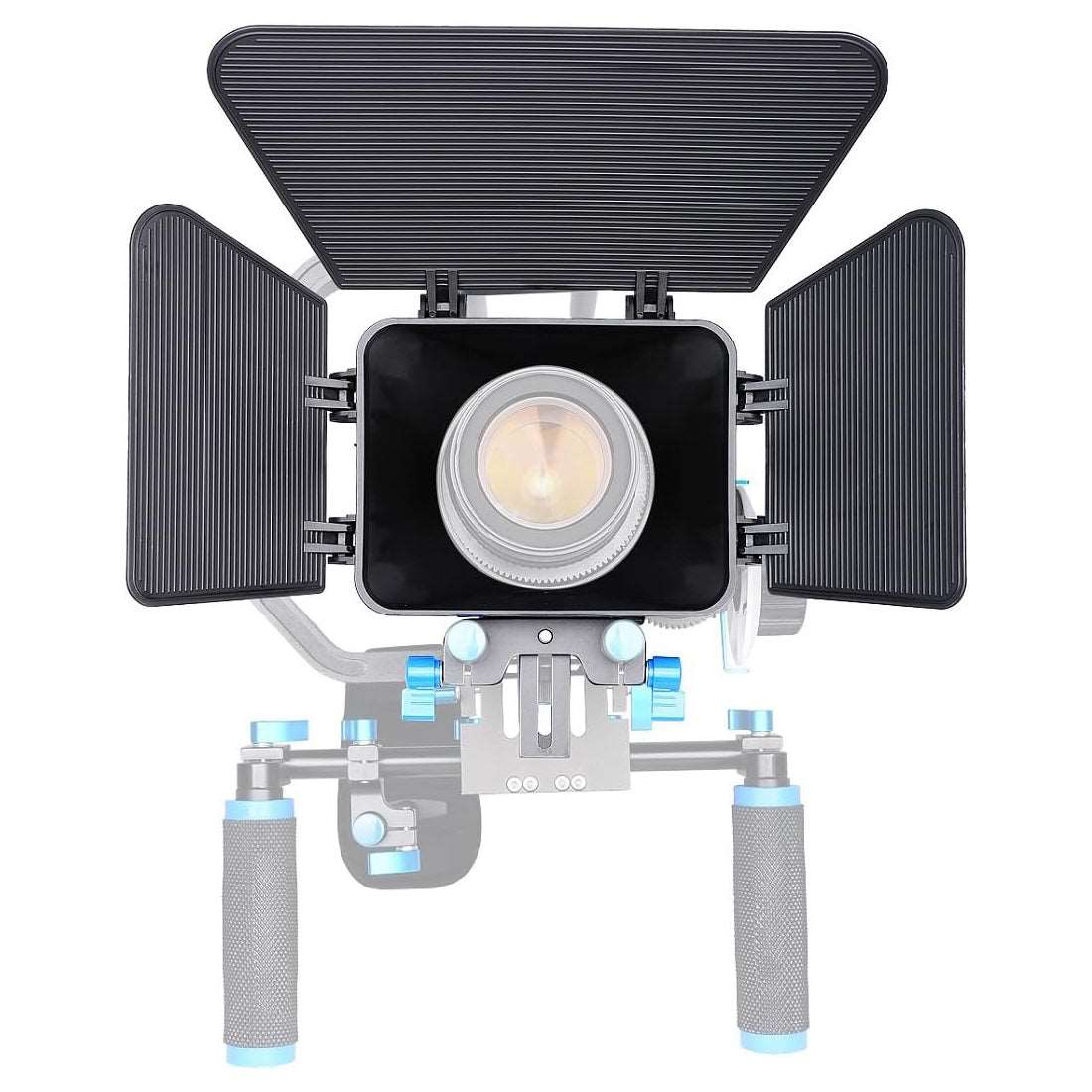 Topcine Matte Box for 15mm Standard Rail Rods for Canon Sony Panasonic Nikon Fujifilm Olympus Cameras Camcorder Lenses Diameter Less Than 85mm with Height Adjustable for Different Camera Lenses TOPCINE