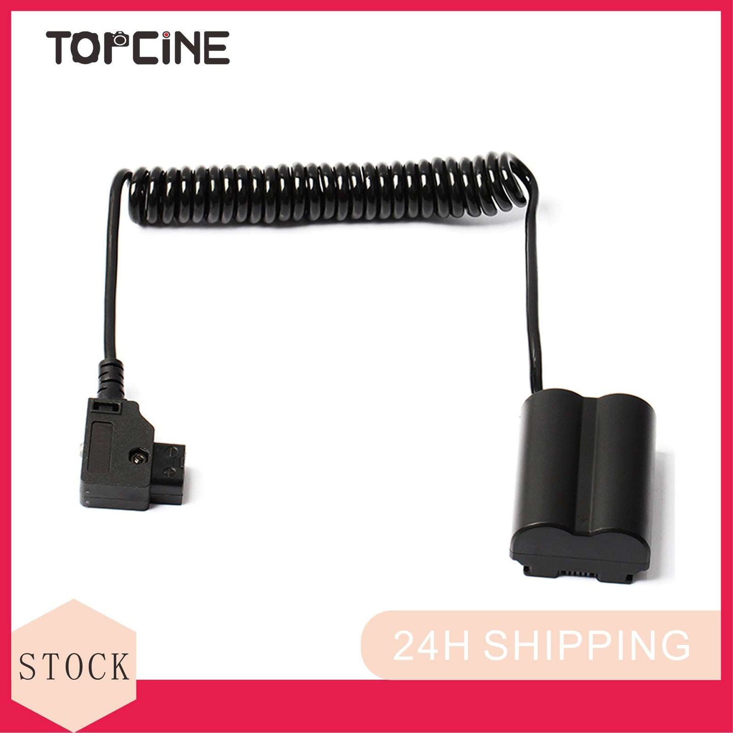 Topcine D-Tap to NP-W235 Dummy Battery to Ptap Camera Power Adapter Compatible for Fujifilm GFX 50S II / 50SII GFX 100S X-H2S / XH2S X-T4 / XT4 X-T5 / XT5 Cameras Fully Decoded 48" Coiled Cable camera dummy battery TOPCINE Coiled