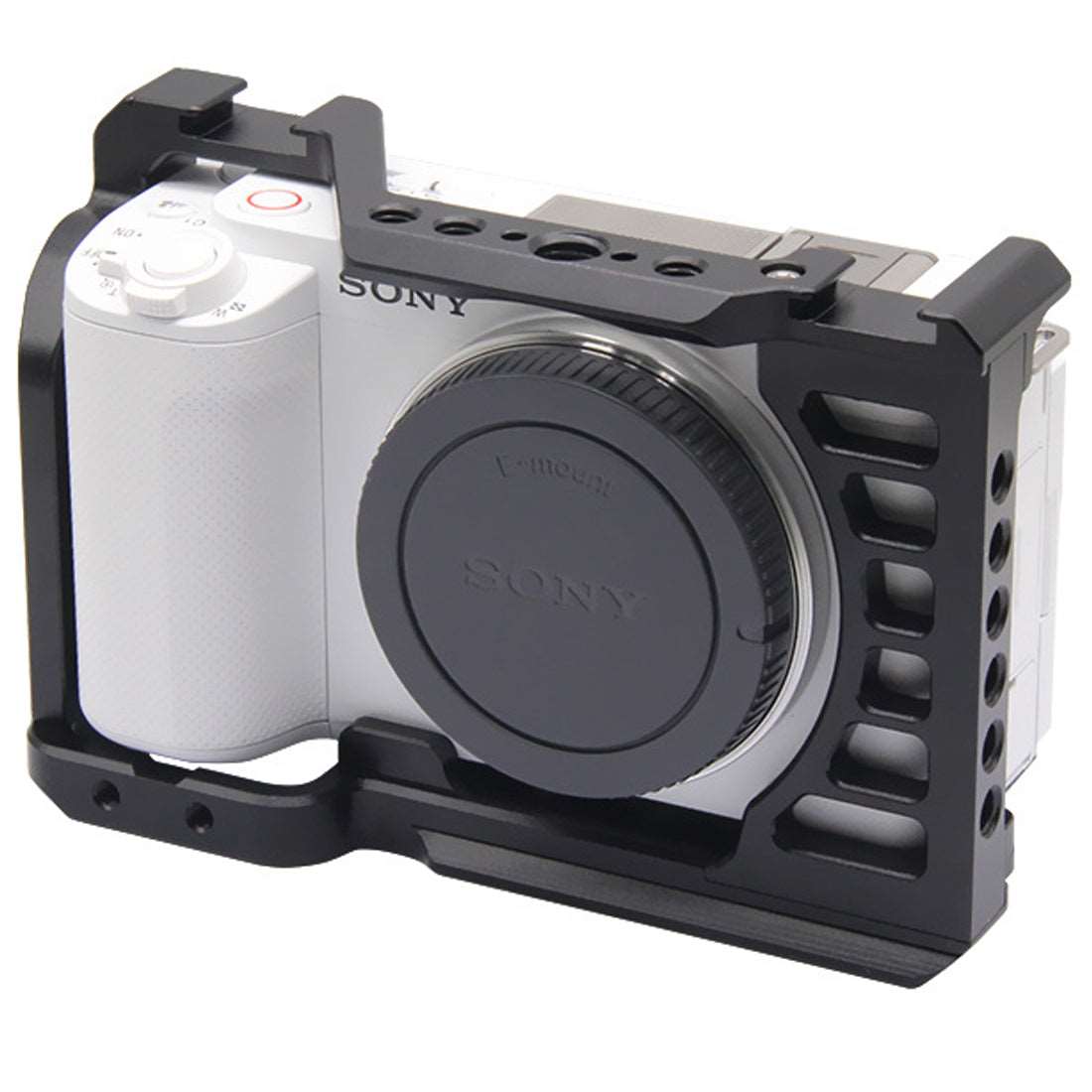 Topcine Metal Cage with Wood Handle for Sony ZV-E1 Camera,with Multiple 1/4 Threaded Holes ARRI Positioning Points and Cold Shoes Mounts TOPCINE