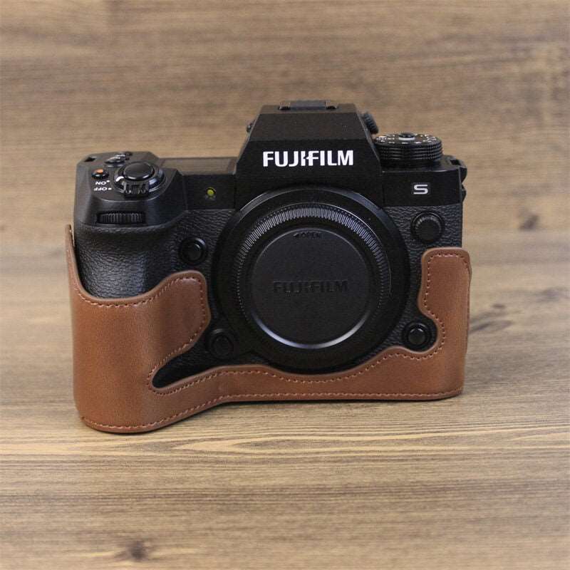 TOPCINE FUJIFILM X-H2S Leather Camera Half Base Body Case Cover Protector for Fujifilm Fuji XH2S Camera  TOPCINE