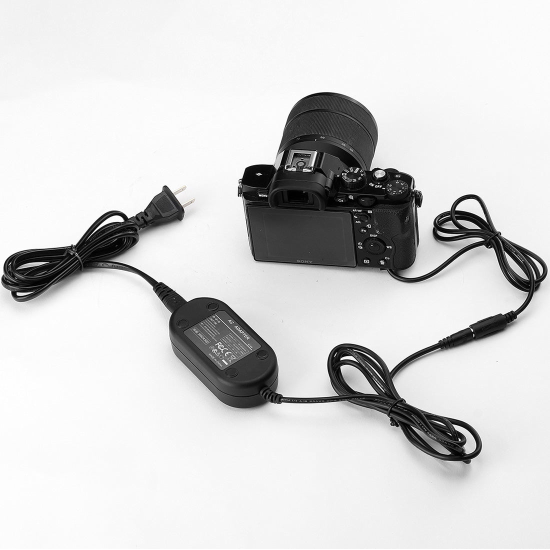 Topcine AC-PW20 AC Power Adapter NP-FW50 Dummy Battery for Sony A7II A7S2 A7M2 A7R2 A6500 A6400 A6300 A6100 A6000 NEX5 NEX7 A35 A37 A55 ZV-E10 Cameras TOPCINE