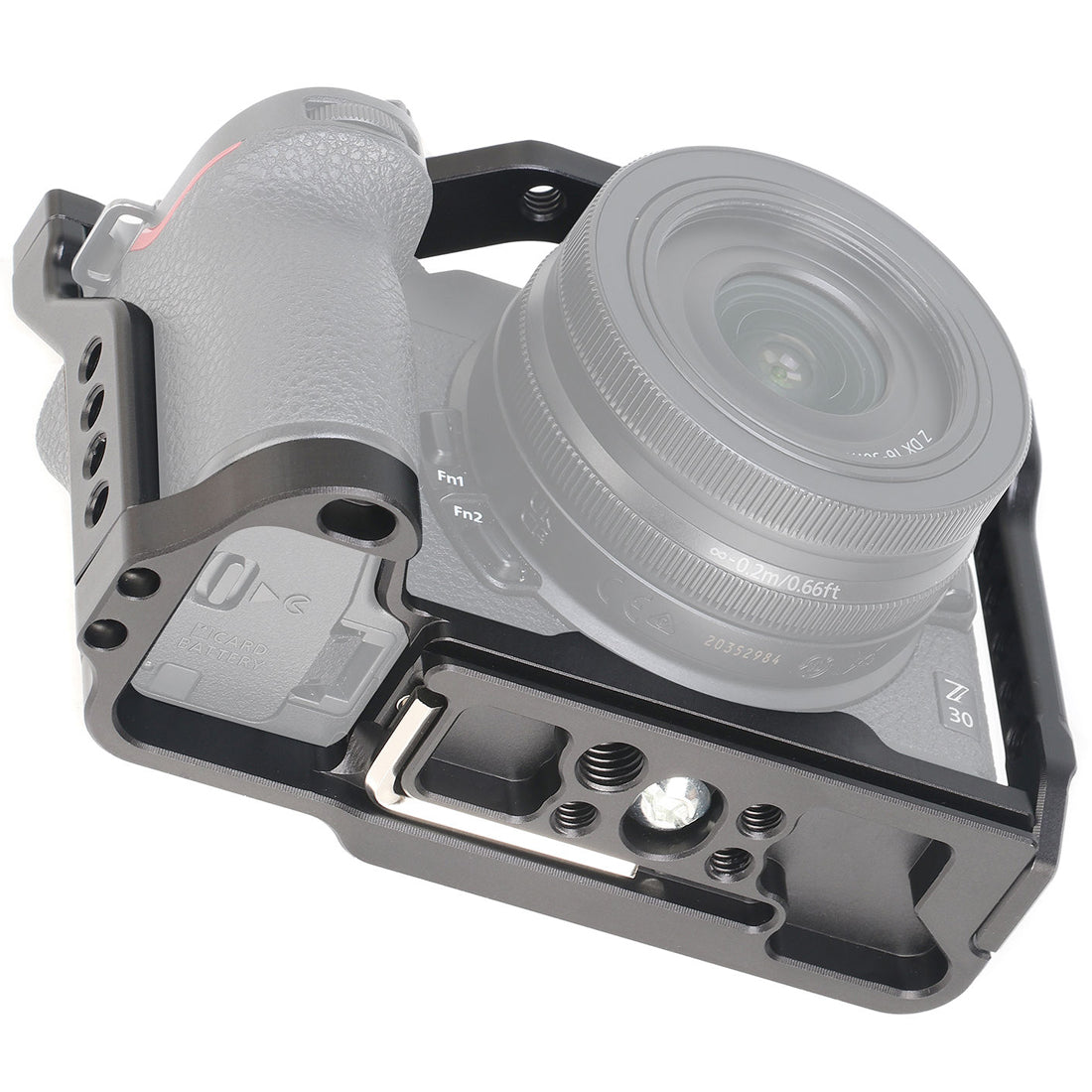 Topcine Z30 Camera Cage for Nikon Z30 Camera, with 3/8"-16 Locating Holes for ARRI and Cold Shoe Mount Extension for Microphone/ Light TOPCINE