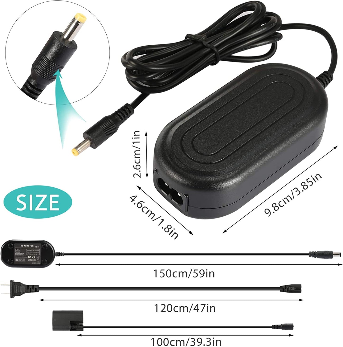 Topcine CP-W126 DC Coupler NP-W126/NP-W126S Dummy Battery AC Power Supply Adapter Kit for Fujifilm X-S10 X-T3 X-T20 X-T30 X-T100 X-T200 X100F X100V X-A5 X-A7 X-A20 X-E3 X-Pro2 X-Pro3 HS35EXR HS50EXR etc. TOPCINE