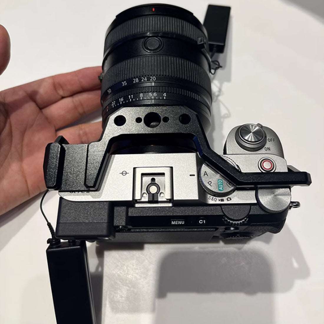 Topcine A7C Cage for Sony Alpha 7C /Alpha 7C R /Alpha 7C II Camera,Quick Release Plate for Arca-Swiss,1/4" & 3/8" Screw Holes and Cold Shoe Mount for Accessories TOPCINE