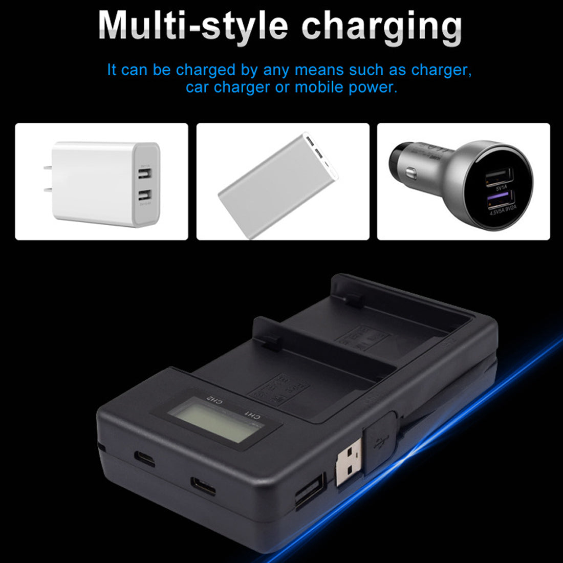 Topcine Dual Slot EN-EL15 Battery Charger, ENEL15 Fast Charger Compatible for Nikon D500, D600, D610, D750,D780, D800, D800e, D810, D810a, D850, D7000, D7100, D7200, D7500, 1 V1, Z6, Z6 II,Z7, Z7 II Cameras TOPCINE