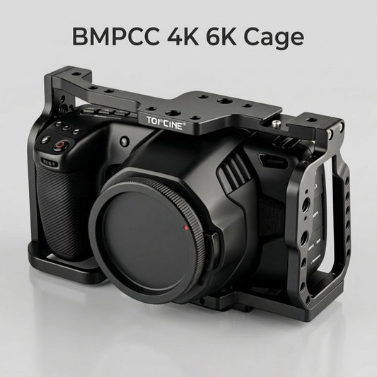 BMPCC 4K 6K Camera Cage for Blackmagic Pocket Cinema Camera with Cold Shoe camera cage TOPCINE
