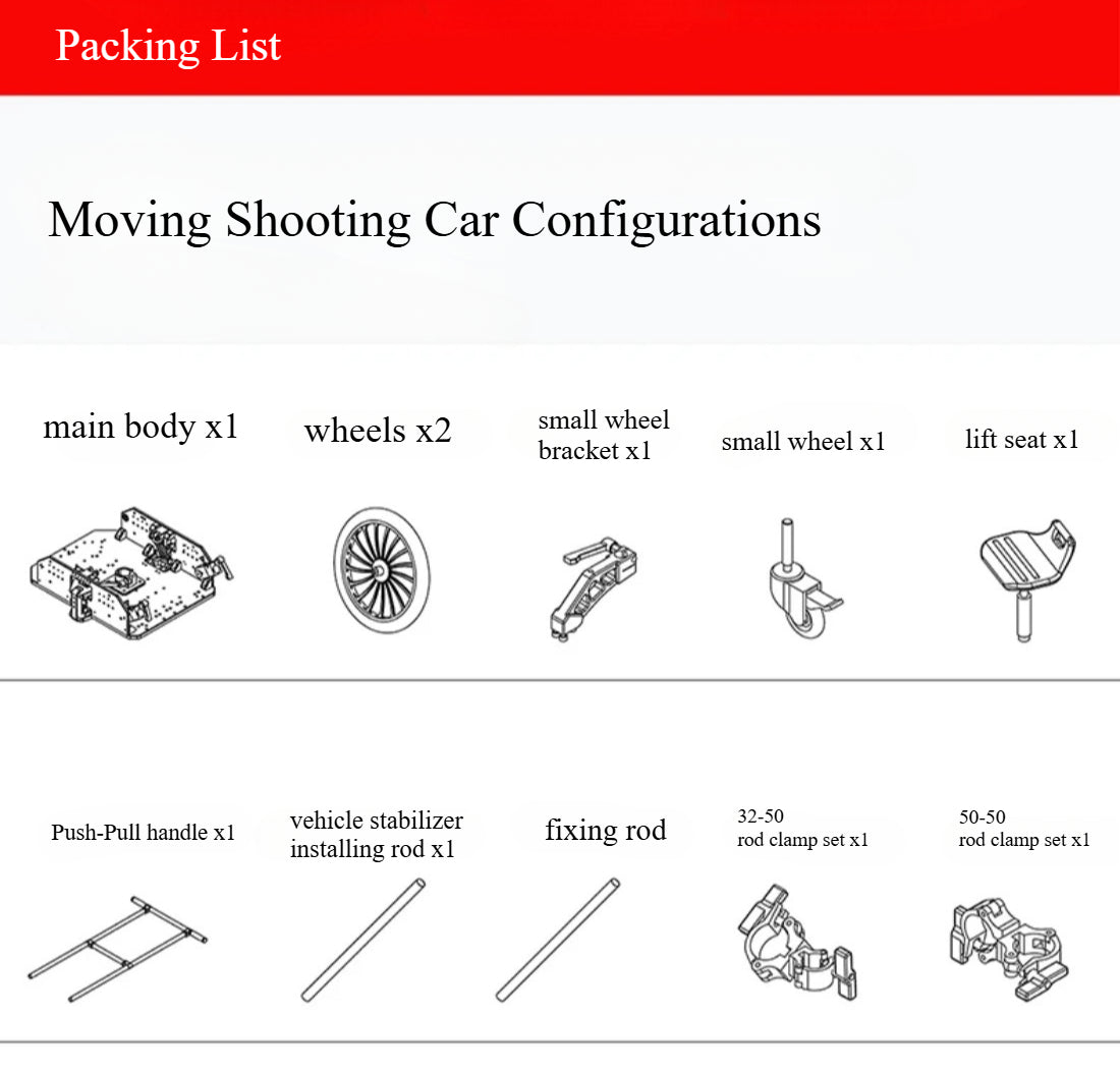 Moving Shooting Car Rickshaws Trolleys Shock-absorbing Director Car Movie Shooting Video Dolly