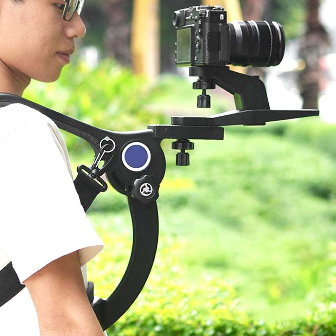 Topcine Camera Shoulder Mount, Outdoor DSLR Camera Strap Photography Shoulder Shock Absorber Bracket Support Stabilizer Rig, 6 KG Load Bearing TOPCINE