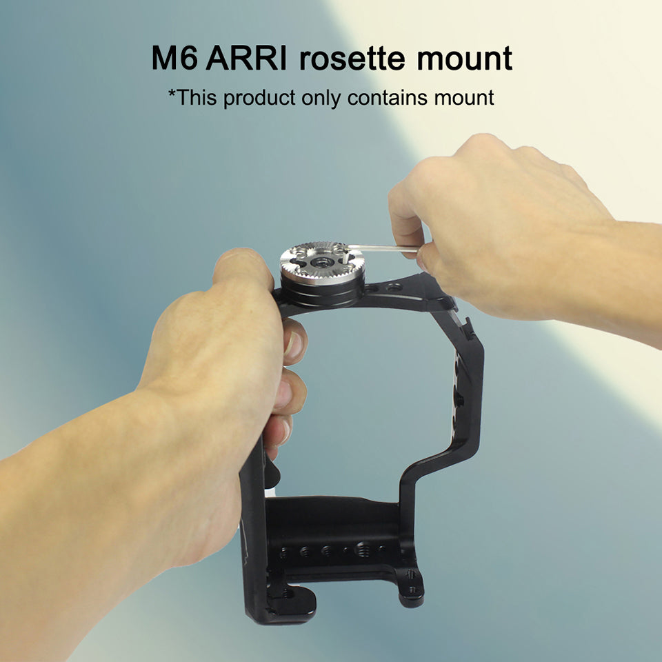 Topcine M6 ARRI Rosette Mount Adapter Applicable for DSLR Camera Cage,Handle, Wooden Handgrip, Rig Rail Handle Photography Accessories TOPCINE