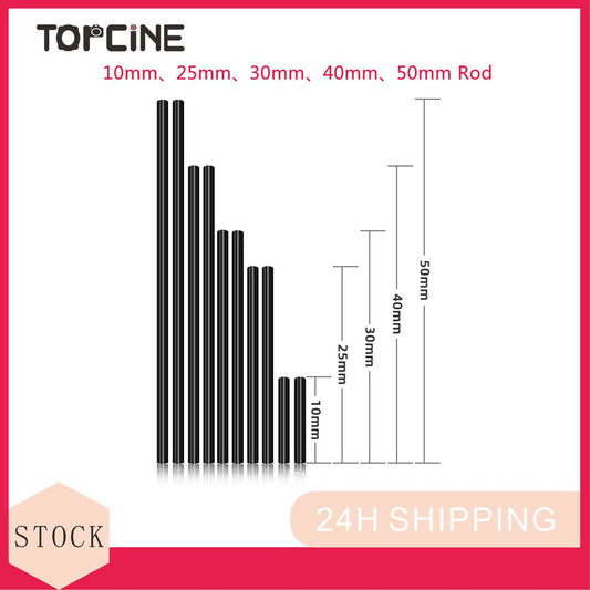 TOPCINE 2pcs 15mm Black Aluminum Alloy Rod could be utilized for mounting various 15mm-compatible accessories to the camera rig with inner M12 thread at ends  TOPCINE