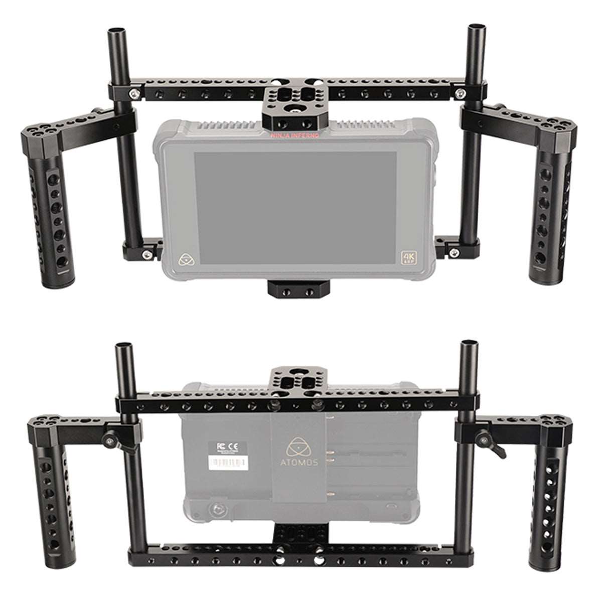Topcine Director's Cage for Camera Monitors. Cage Fits to LCD Monitors from 7" to 10" Secure Support, Comfortable Handheld Shooting with Dual Grip Handles TOPCINE