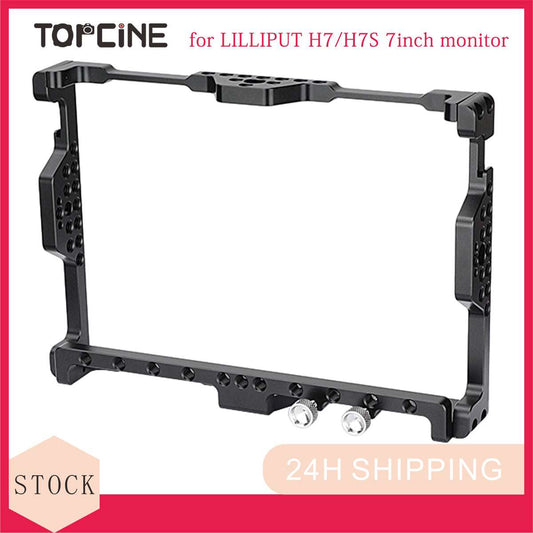 Topcine Aluminum Alloy Monitor Cage Rig with 1/4"-20 Screw holes For LILLIPUT H7/H7S 7" monitors Series  TOPCINE