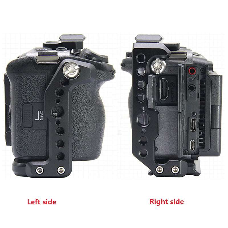 TOPCINE Camera Cage Compatible for SONY FX30/FX3 Camera, 3/8"-16 Locating Holes for ARRI, Cold Shoe Mount for Microphone and Light camera cage TOPCINE