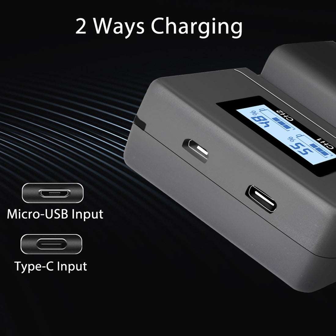 Topcine Dual Slot NP-FW50 Battery Charger, NPFW50 Fast Charger Compatible for Sony ZV-E10, Alpha A7, A7 II, A7R, A7R II, A7S, A7S II, A3000, A5000, A6000, A6300, A6400, A6500, NEX-3, NEX-3N, NEX-5, NEX-5N, NEX-5R, NEX-5T, NEX-6, NEX-7, NEX-C3 Cameras camera battery charger TOPCINE