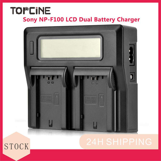 Topcine LCD Dual Channel SONY NP-FZ100 Battery Charger for Sony A9,A9R,A9S,Alpha 9,9S,9R; Sony Alpha A7III,Alpha A7IV,Alpha A7RIII,A7R3,Alpha A7R IV,Alpha A7C,Alpha A7SIII,Alpha A6600,BC-QZ1,Alpha ILCE9M2 Digital Camera.  TOPCINE