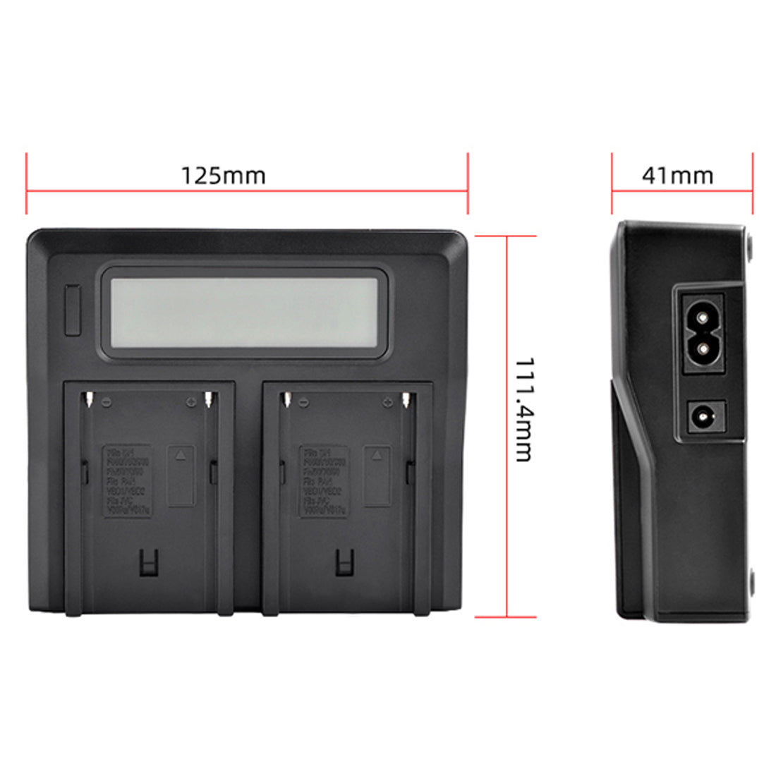 Topcine LCD Dual Channel SONY NP-F970 F960 F770 F750 F550 Battery Charger for Sony NP-500/ NP-F530/NP-F550/NP-F560/NP-F570/NP-F750/NP-F770/NP-960/NP-F930/NP-F950/NP-F960/NP-F970 Cameras  TOPCINE