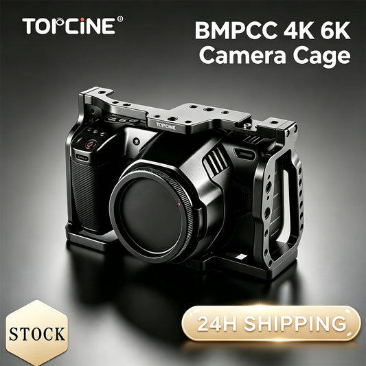 Topcine BMPCC 4K & 6K Cage for Blackmagic Design Pocket Cinema Camera 4K & 6K Camera Rig Stabilizer with Cold Shoe
