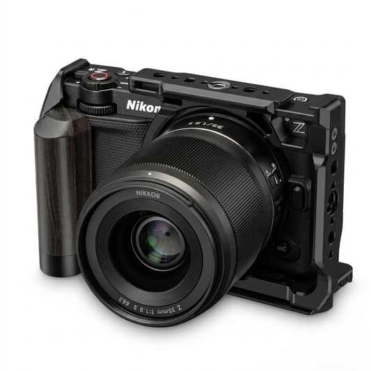 ZR Cage for Nikon ZR with Full Access Cold Shoe Mount for Professional Video Rig Accessories NATO Rail