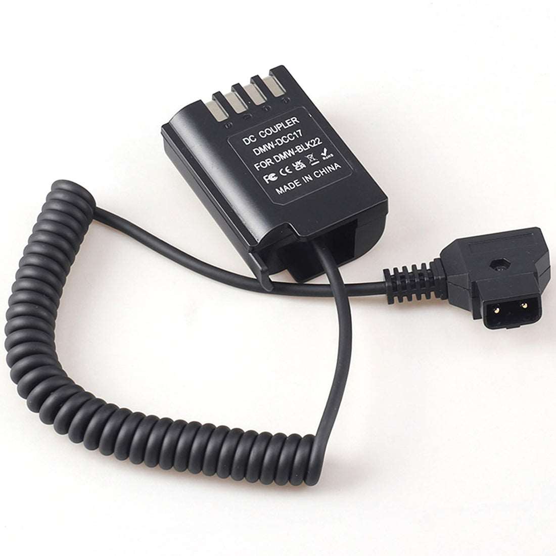 Topcine D-Tap to DMW-BLK22 Dummy Battery Power Adapter for Panasonic Lumix S5 GH6 LUMIX S5II DC-S5 DC-S5K DC-S5GK GH5 II GH6 DMW-BGS5 Cameras TOPCINE