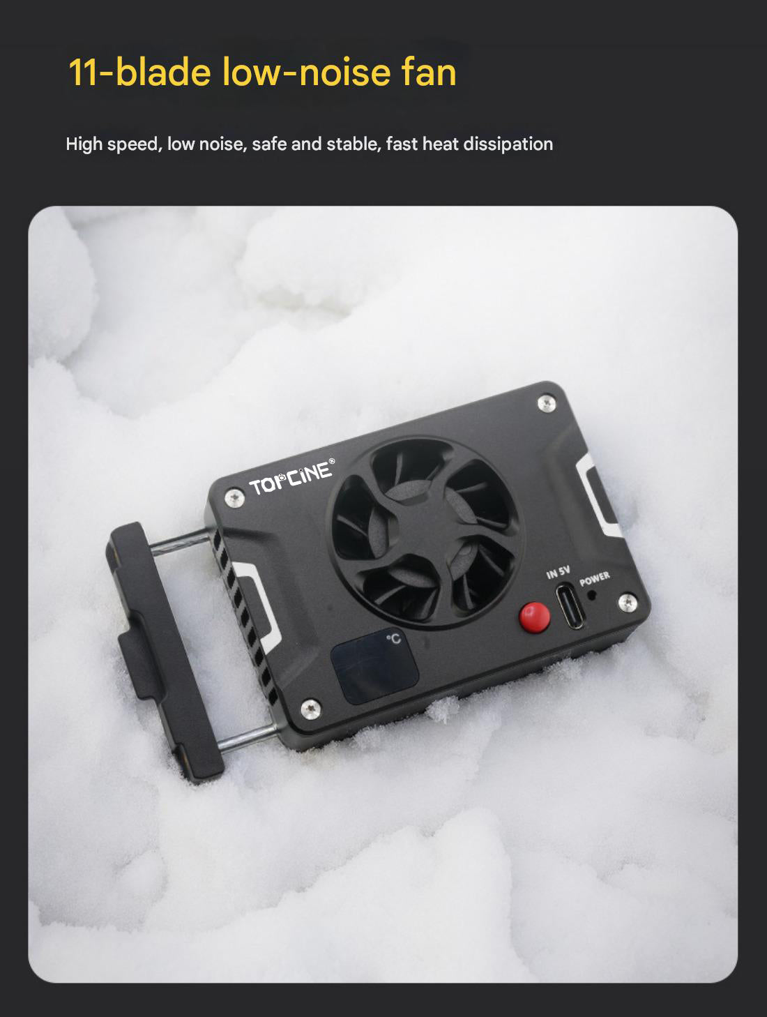 Universal Camera Cooling Fan for Sony A7M4/FX3 Canon R8 Fuji Nikon ZF Camera Live Broadcast Constant Temperature Semiconductor Cooling Fan