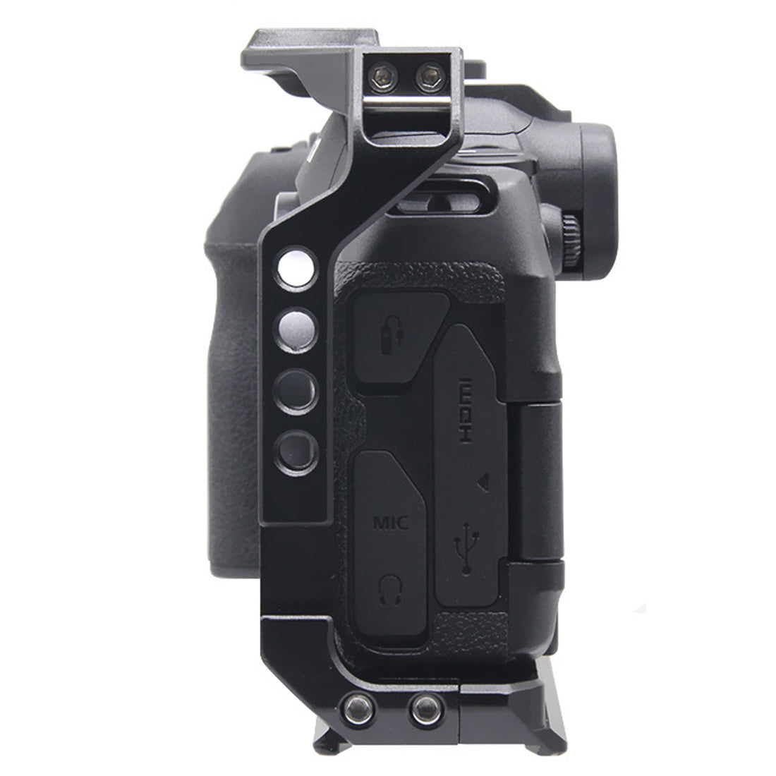 Topcine R8 Cage for Canon EOS R8 Camera,Aluminum Alloy DSLR Rig Stabilizer with Cold Shoe, 1/4"-20 Threaded Holes for Filmmaking, Vlogging,Video Shooting Camera Cages TOPCINE