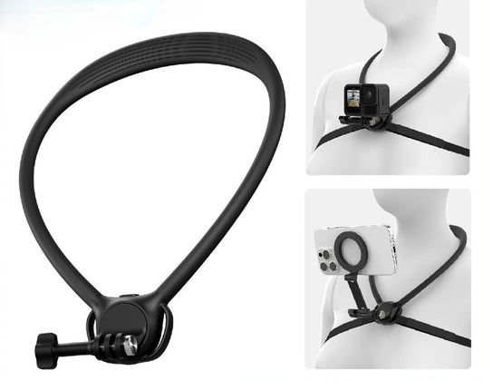 Phone Action Camera 2 in 1 Neck Hold Mount for GoPro Insta360 DJI OSMO Action Universal Action Camera Phone Accessories