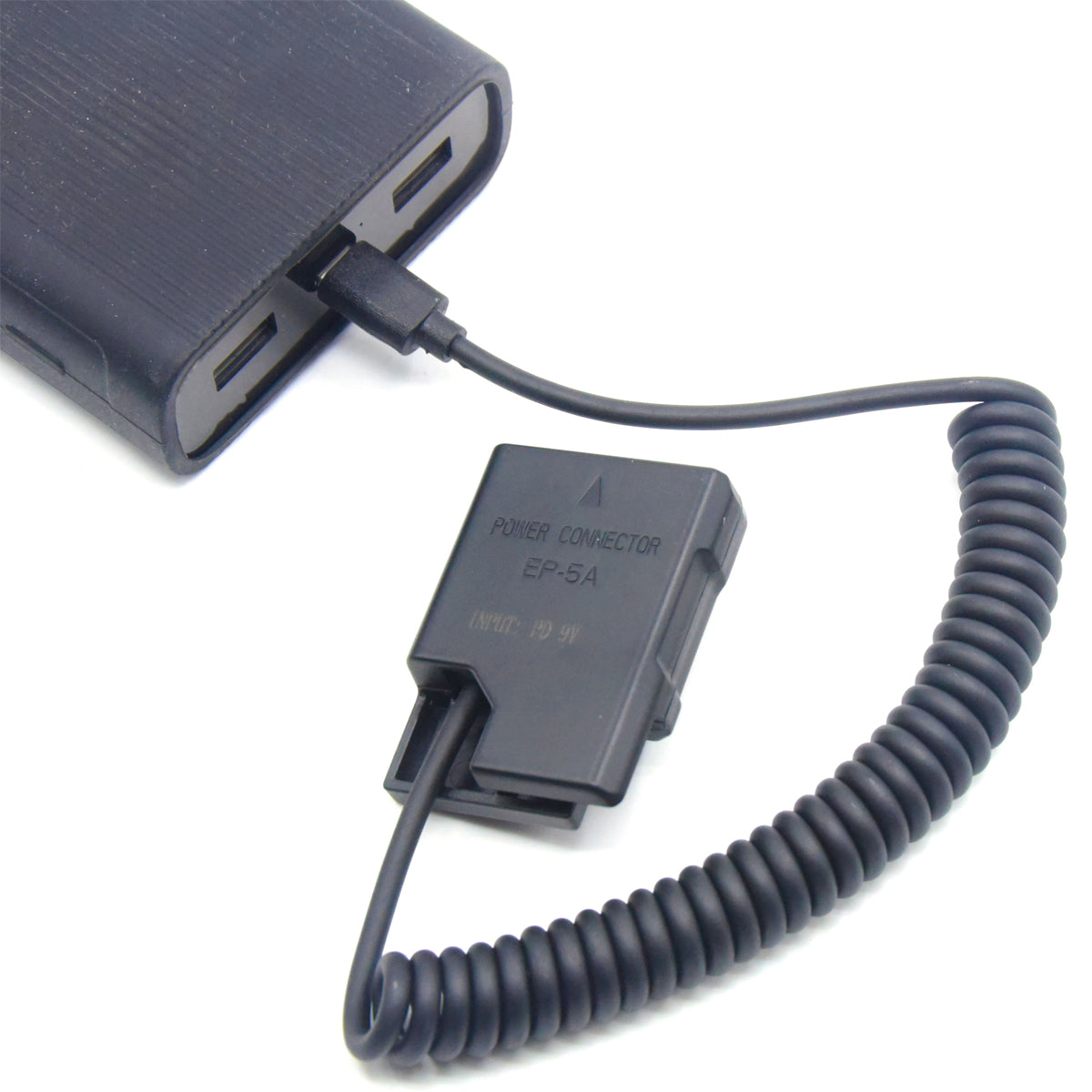 Topcine USB-C Power Adapter Cable with Decoded EP-5A EN-EL14 Dummy Battery Compatible with Nikon D3100 D3200 D3300 D3400 D3500 D5100 D5200 D5300 D5400 D5500 D5600 P7000 P7100 P7700 P7800 Camera TOPCINE