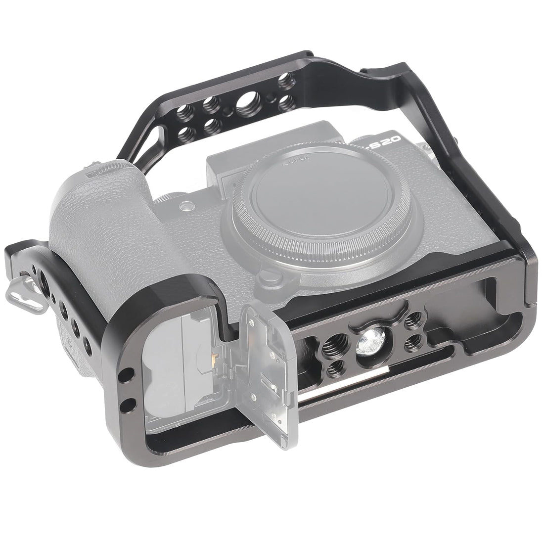 Topcine X-S20 Cage for Fujifilm X-S20 Mirrorless Camera,with 3/8" Arri Locating Holes and Cold Shoe Extension for Microphone/ Light TOPCINE