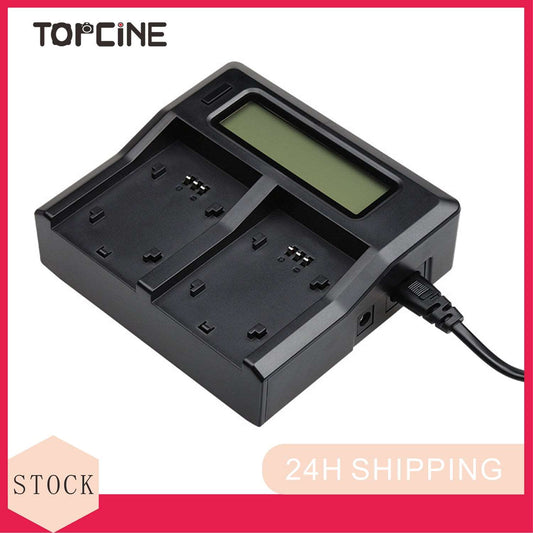 TOPCINE LCD Quick Battery Charger For Sony BP-U30 BP-U60 BP-U90 BP-U95 NP-FW50 NP-FM50 NP-FV50 LP-E8 LP-E6 LP-E17 LP-E19 NP-T125 Camcorders PMW100 PMW150 PMW160 PMW200 camera battery charger TOPCINE