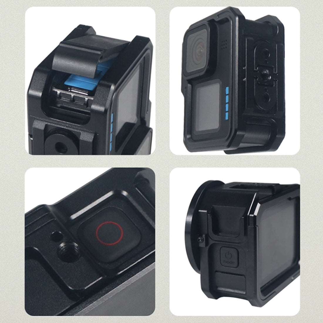 Topcine Metal Case for GoPro Hero 11/Hero 10/9 Black, Aluminum Alloy Protective Cage with Cold Shoe Mount & 52mm UV Protective Lens TOPCINE