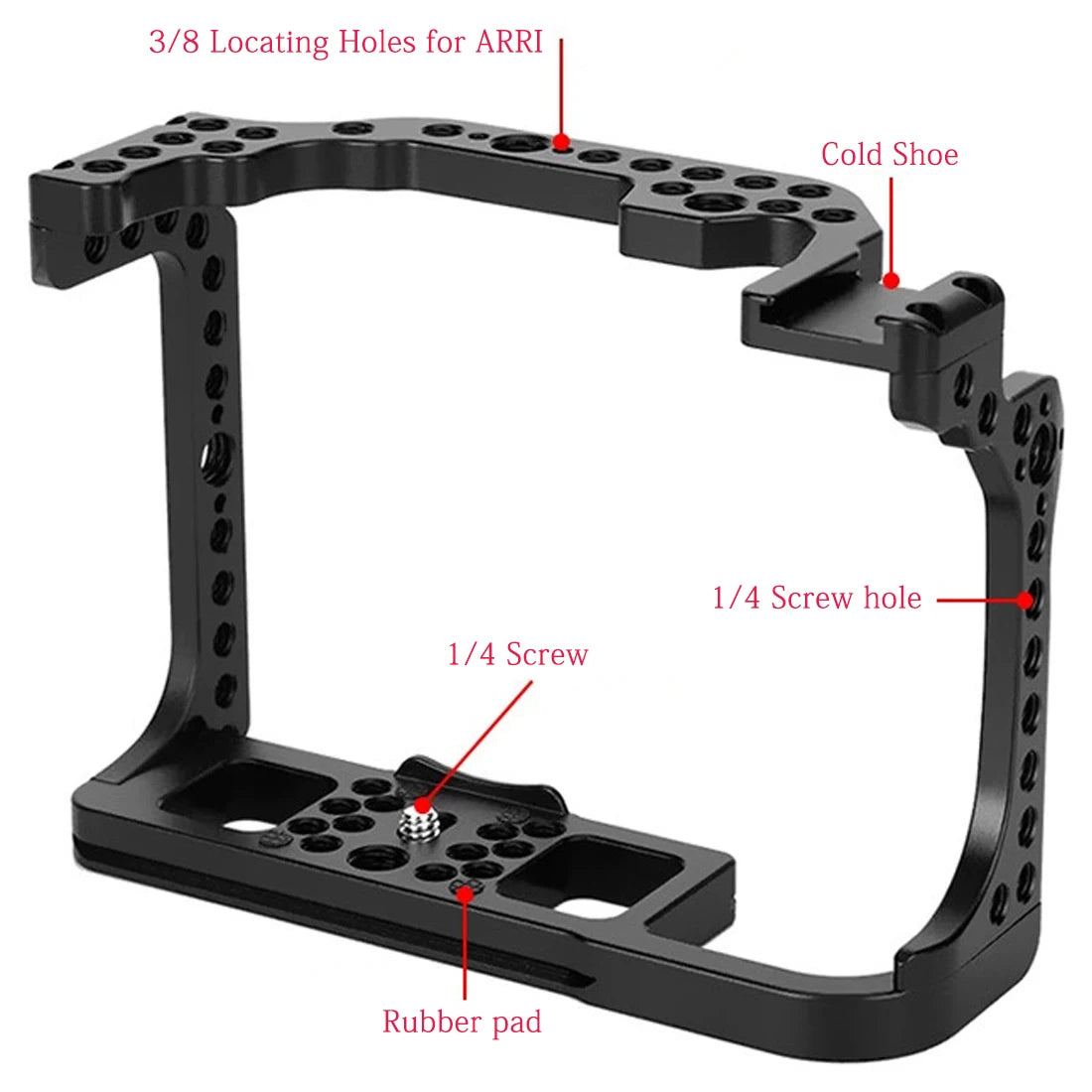Topcine EOS R Camera Cage for Canon R Camera, Video Shooting Filming Accessories 3/8“ Arri Locating
