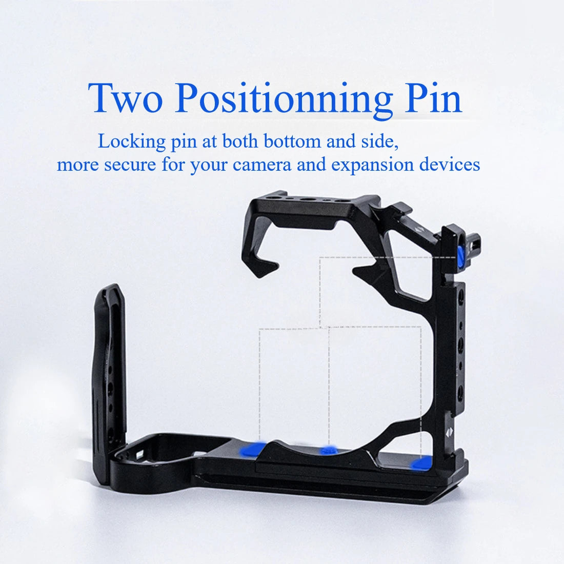 Topcine Camera Cage for Panasonic Lumix S5II S5IIX G9II with 2 Cold Shoe Mounts 1/4" Threaded Holes Arca Quick Release Plate