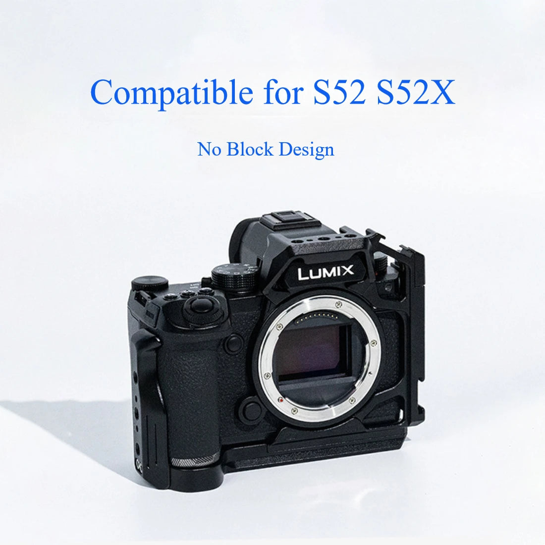 Topcine Camera Cage for Panasonic Lumix S5II S5IIX G9II with 2 Cold Shoe Mounts 1/4" Threaded Holes Arca Quick Release Plate