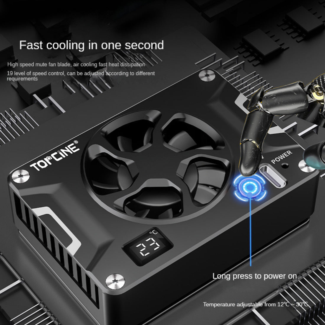 Topcine New Version camera cooling fan for Sony A7IV ZVE1 A6700 A7C2 AVE10 ZV1 A7C; Canon R5 R6 R7 90D; Fujifilm XT4 XS10 XH2S and more camera cooling fan TOPCINE
