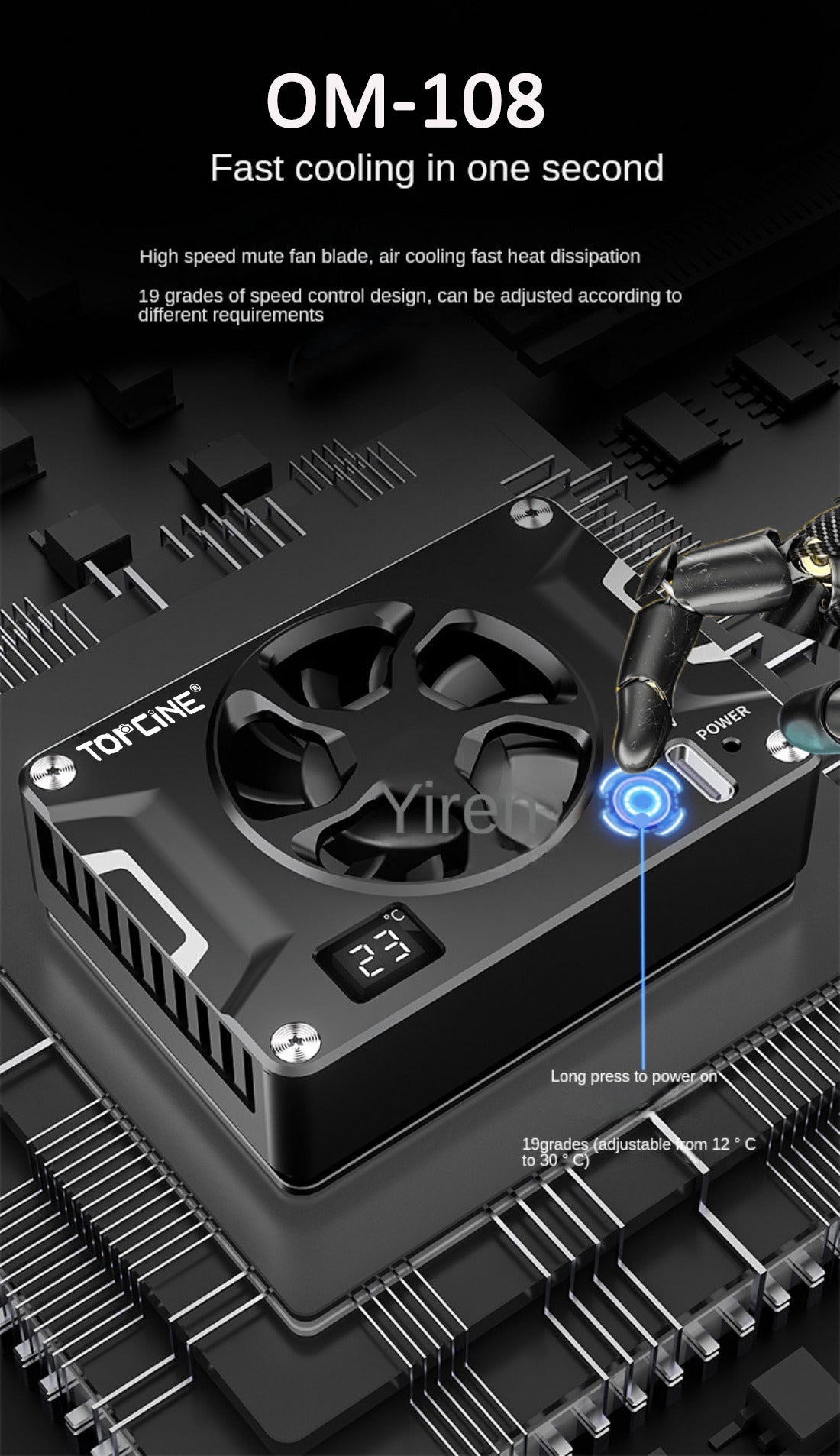 Topcine New Version camera cooling fan for Sony A7IV ZVE1 A6700 A7C2 AVE10 ZV1 A7C; Canon R5 R6 R7 90D; Fujifilm XT4 XS10 XH2S and more camera cooling fan TOPCINE