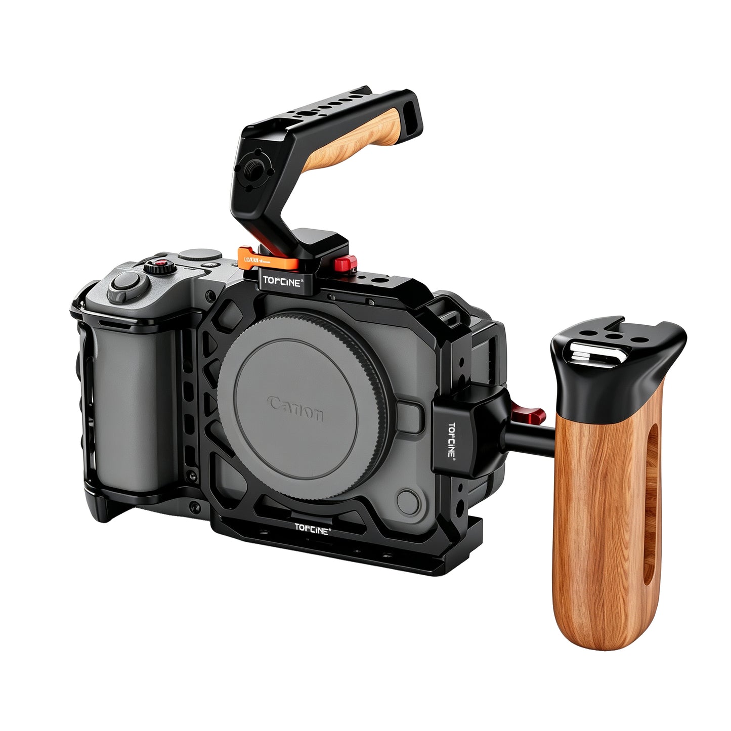 Camera Cage for EOS R6V with NATO Chute Arca Base Cold Shoe camera cage Topcine Official Store