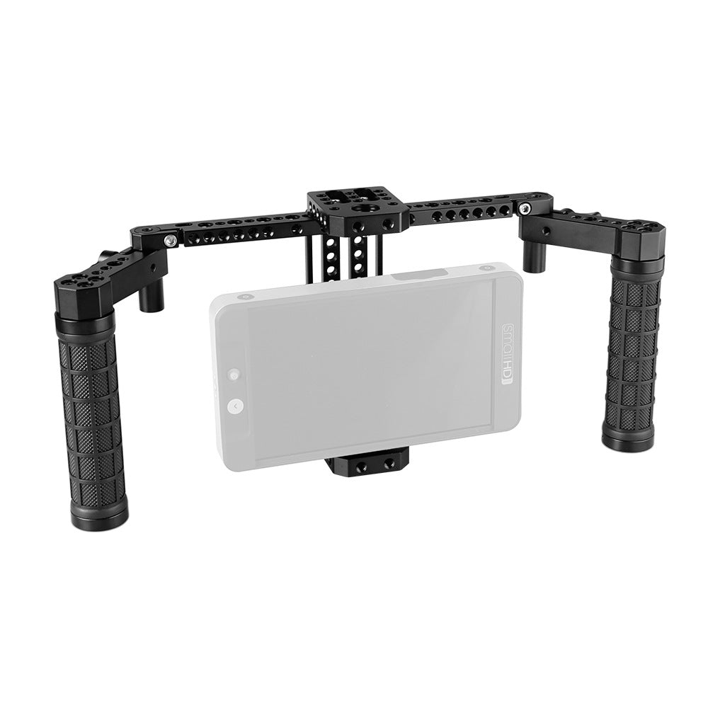 Director's Cage for Camera Monitors. Adjustable 7" Monitor Cage Rig With Dual Rubber Handles & Support Bracket Accessory for SmallHD 700 Series TOPCINE