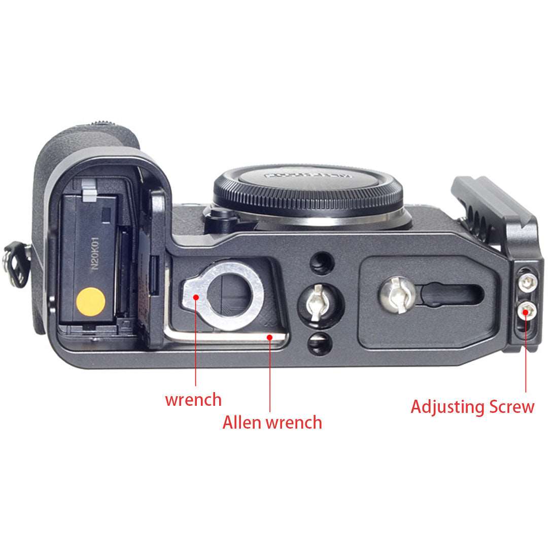 Topcine L-Shape Bracket for FUJIFILM X-S10 Camera,Compatible Quick Release L Plate,Built-in wrench TOPCINE