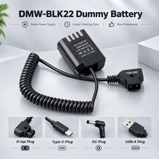 Panasonic DMW-BLK22 DMW-BLF19 Dummy Battery for Panasonic Cameras camera dummy battery TOPCINE