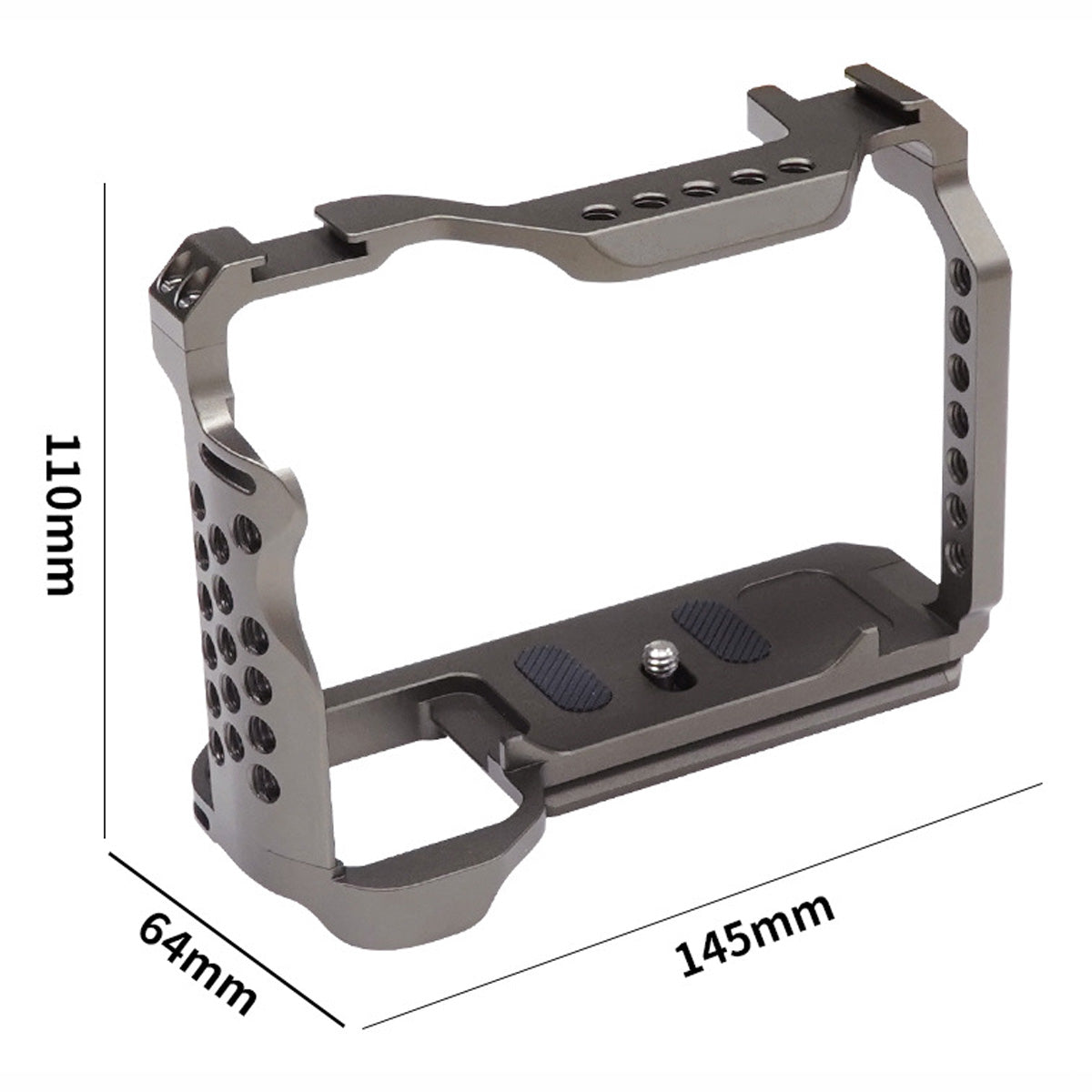 Topcine Camera Full Cage Compatible for Sony A7SⅢ Camera, Aluminum Alloy Sony A7S3 Camera   Cage Rig with Cold Shoe Mount for Microphone and Light  TOPCINE