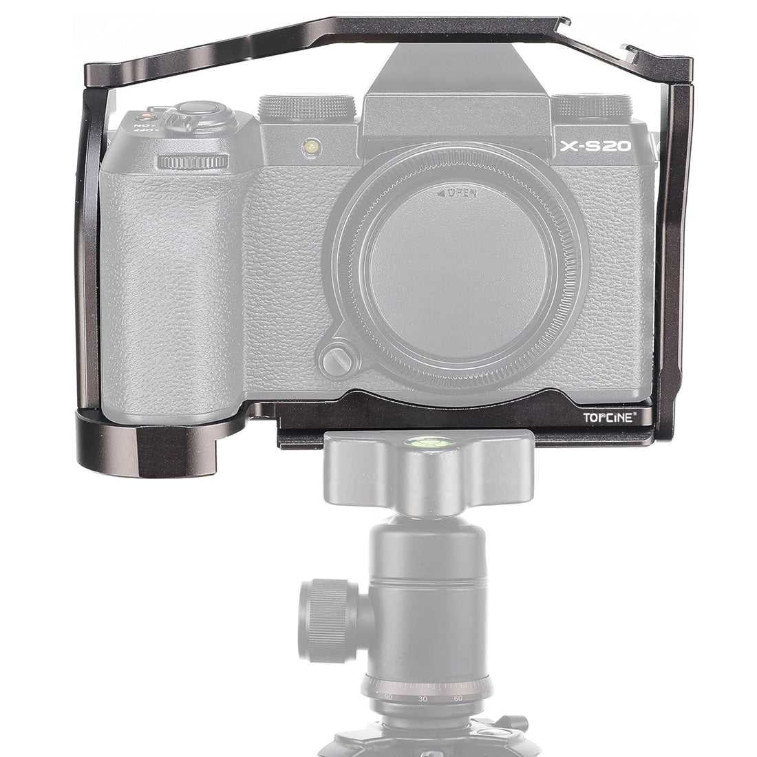 Topcine X-S20 Cage for Fujifilm X-S20 Mirrorless Camera,with 3/8" Arri Locating Holes and Cold Shoe Extension for Microphone/ Light TOPCINE