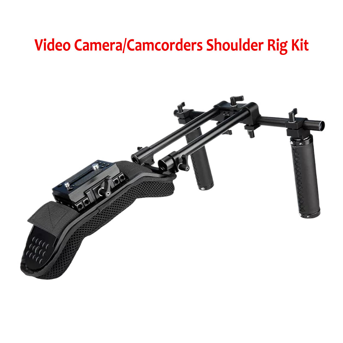 Professional Shoulder Rig Support Kit for Most DSLR Video Cameras Handheld Shoulder Mount Support Video Camera Anti-shake Stabilizer Kit for Vlogging Filmmaking Social Media Content Creation Outdoor Shooting