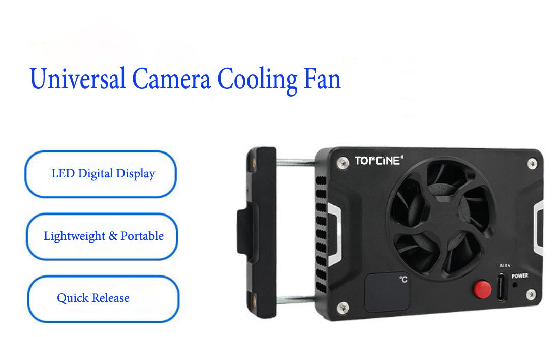 Universal Camera Cooling Fan for Sony A7M4/FX3 Canon R8 Fuji Nikon ZF Camera Live Broadcast Constant Temperature Semiconductor Cooling Fan