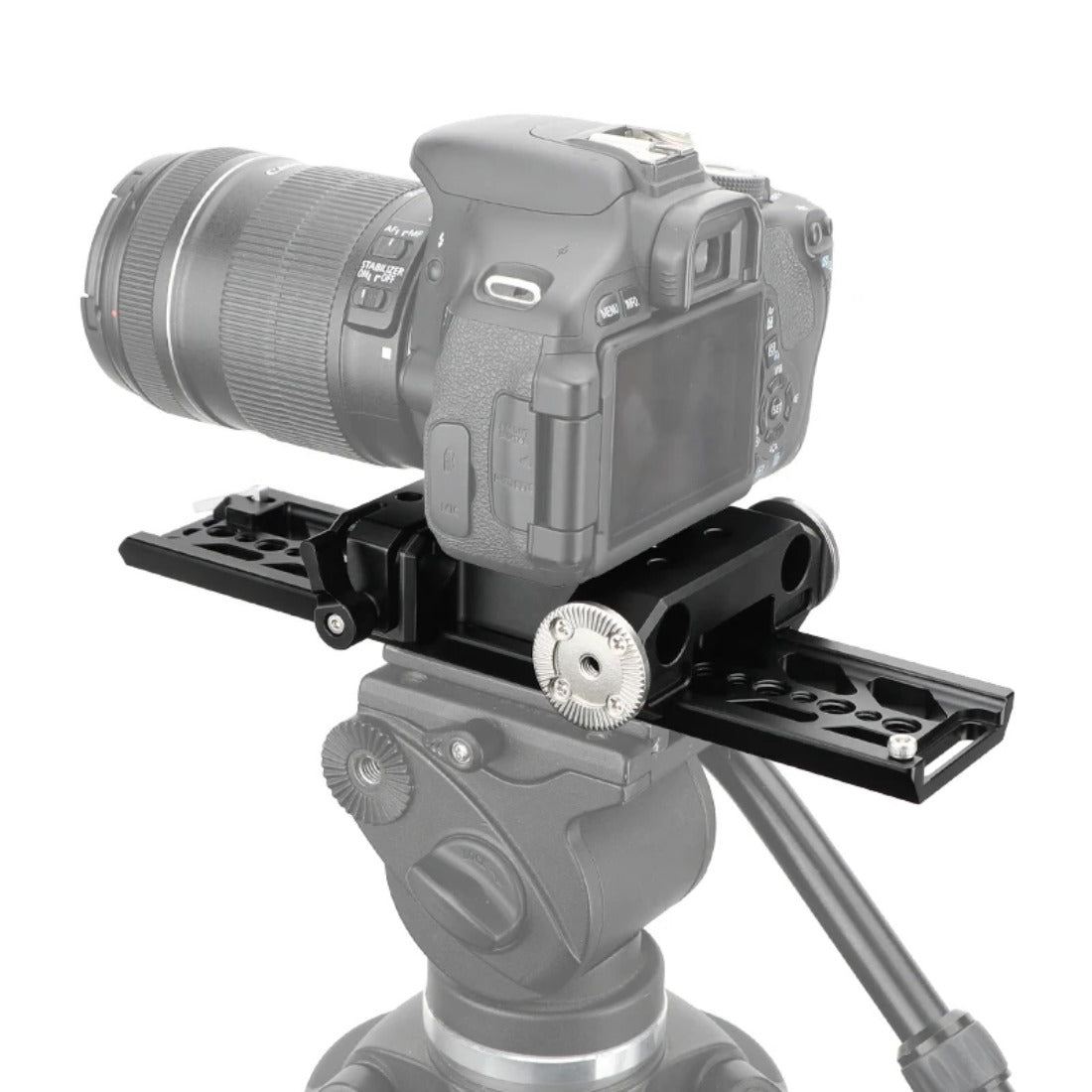10" Dovetail Plate and QR Baseplate With Double 15mm Rod Adapter & ARRI Rosette Connections For DSLR Camera Tripod Head