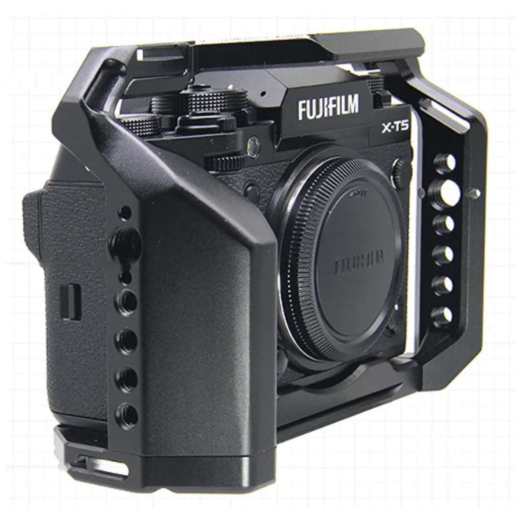 Topcine Camera Full Cage Compatible for Fujifilm X-T5 Camera, Aluminum Alloy Camera Rig for Fujifilm XT5. 3/8"-16 Locating Holes for ARRI, Included Cold Shoe TOPCINE